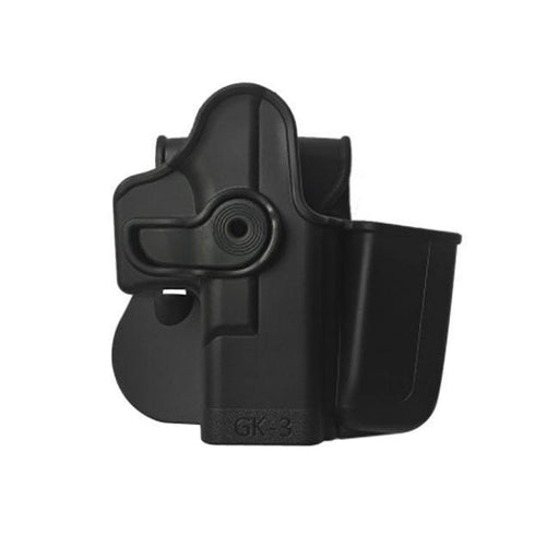 ÉTUI Z10 LEVEL 2 GLOCK 17 + CHARGEUR - IMI Defense - Noir Glock 17 / 19 / 22 / 23 / 28 / 31 / 32 / 36 Droitier - 3662950082016 - 1