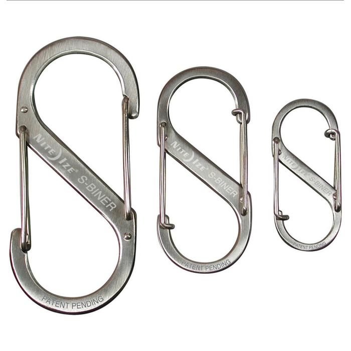 S-BINER 3 PACK DUAL CARABINER STAINLESS STEEL - Nite Ize - Argent - 94664009844 - 2
